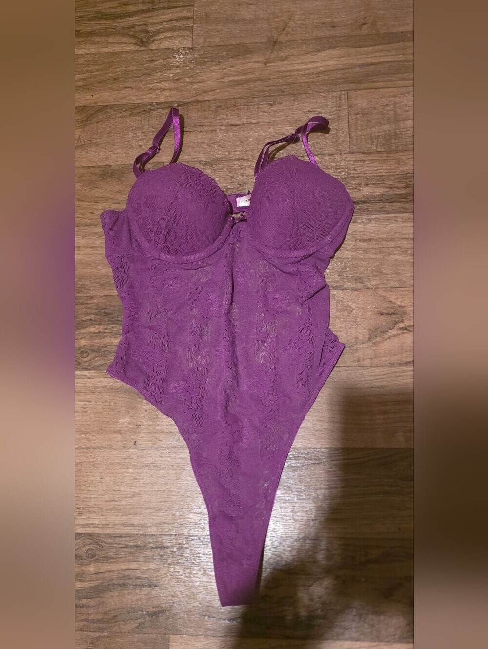 Purple Lace Bodysuit Lingerie - Unbranded